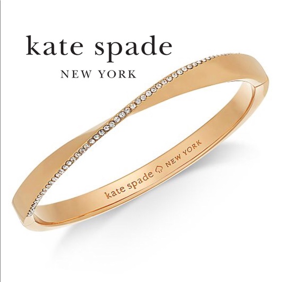 kate spade Jewelry - Kate Spade Bracelet twist pave hinged bangle